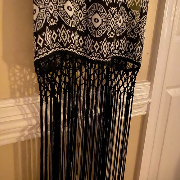 Aztec Long Tassled Sheer Swim Coverup/ Tank (NEW) - Picture 2 of 4